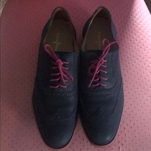 Cole Haan size 8 super comfy blue and pink!